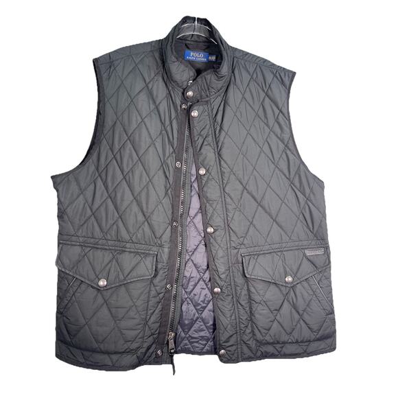 Polo Ralph Lauren Mens Size 2XL Black Sleeveless Quilted Shell Gilet Vest - Picture 2 of 16